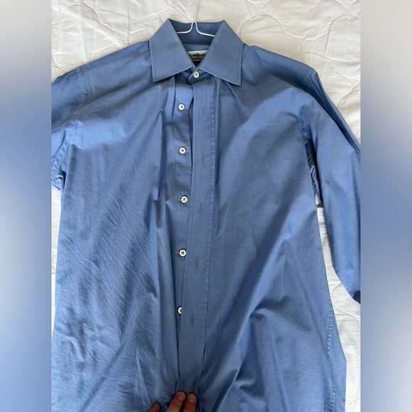 yves saint laurent dress shirt ysl logo on sleeve - Picture 3 of 3